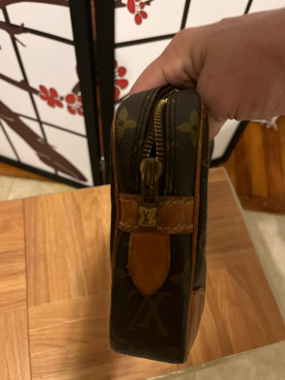 Louis Vuitton Brown Monogram Canvas Toiletry Pouch with Tan Trim - Picture 8 of 8